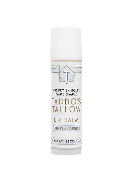 Tallow lip balm in unflavored